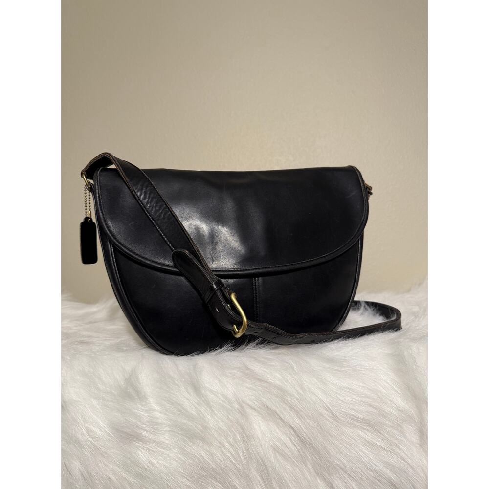 Vintage Coach Black Large Paris Bag Style 4105 Crossbody